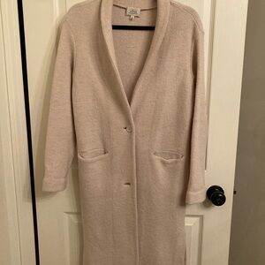 Wilfred Fine Merino Wool Cardigan Jacket  in Cream